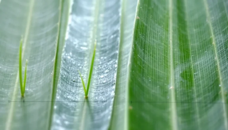 Close-up comparison of lawn grass blades showing leaf width and growth habit for species identification